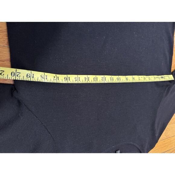 COS Black Knitted Midi Jumper sweater wool Dress With Leather detail size M wow! - Picture 5 of 8